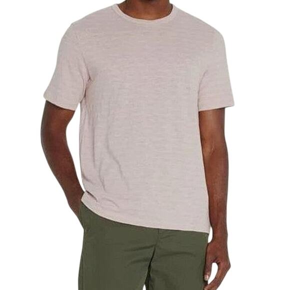 THEORY Men's Essential Tee Cosmos E Stripe T-Shirt Size S In Viola/White - Picture 1 of 7